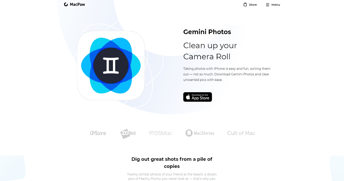 Gemini Photos landing page