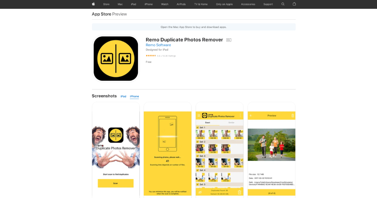 Remo Duplicate Photos Remover landing page