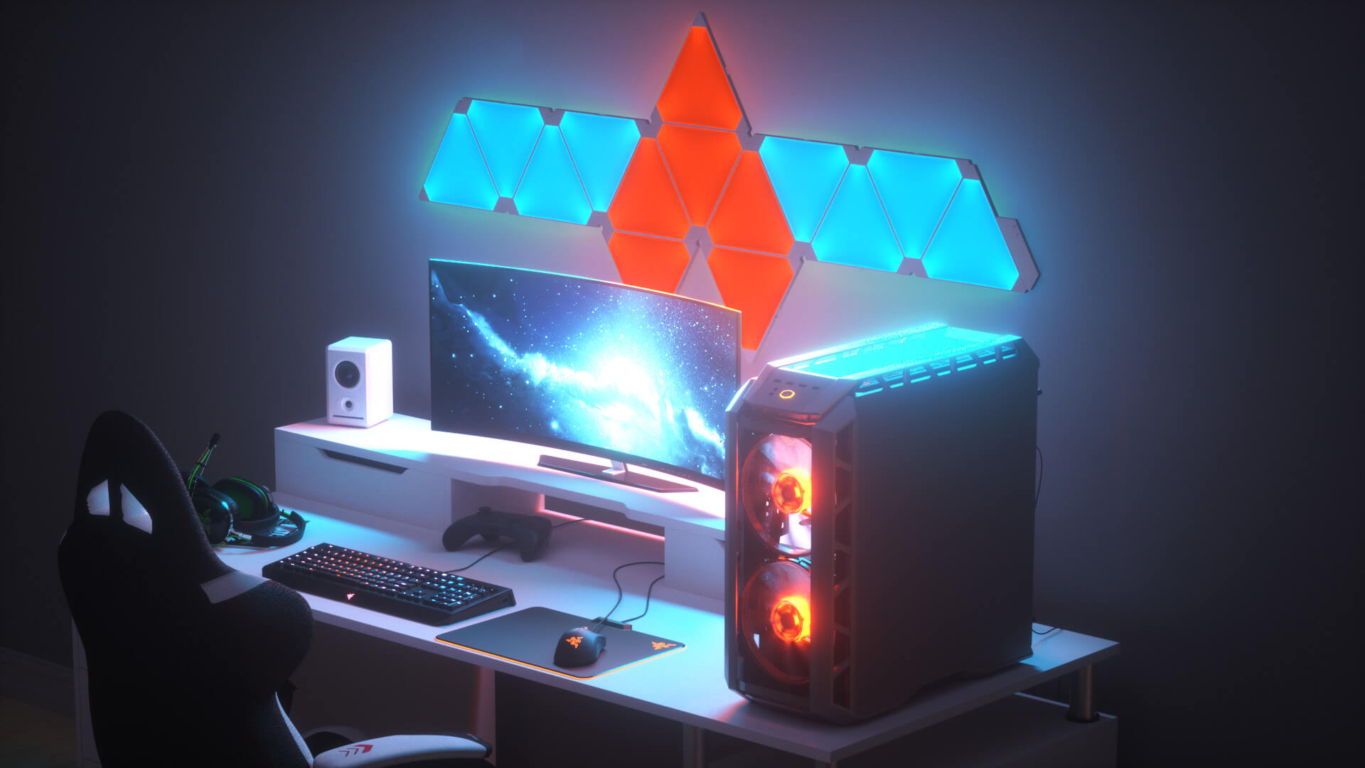 10 Best Nanoleaf Design Ideas For Your Gaming Room - Techsive