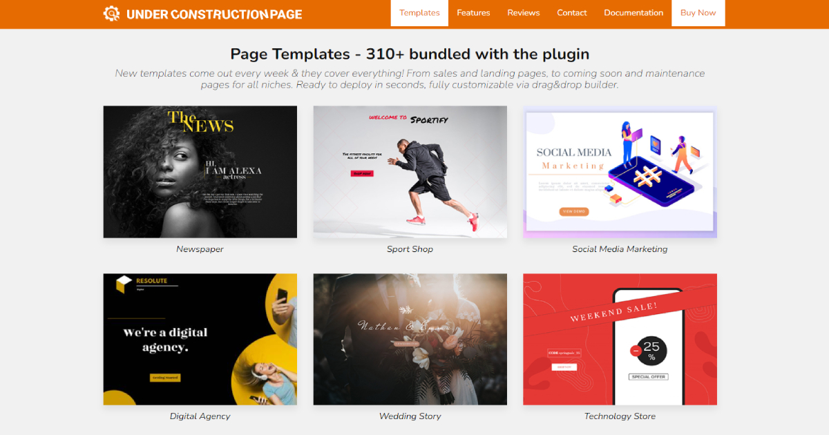 UnderConstructionPage templates