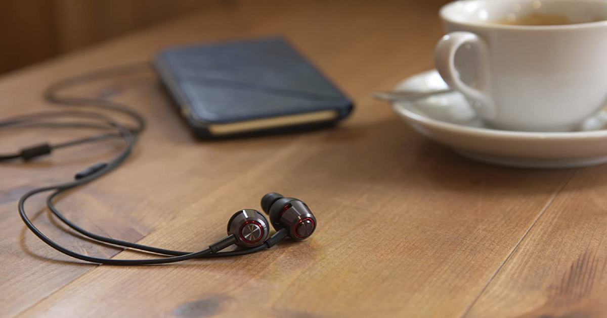 Panasonic headphones on table