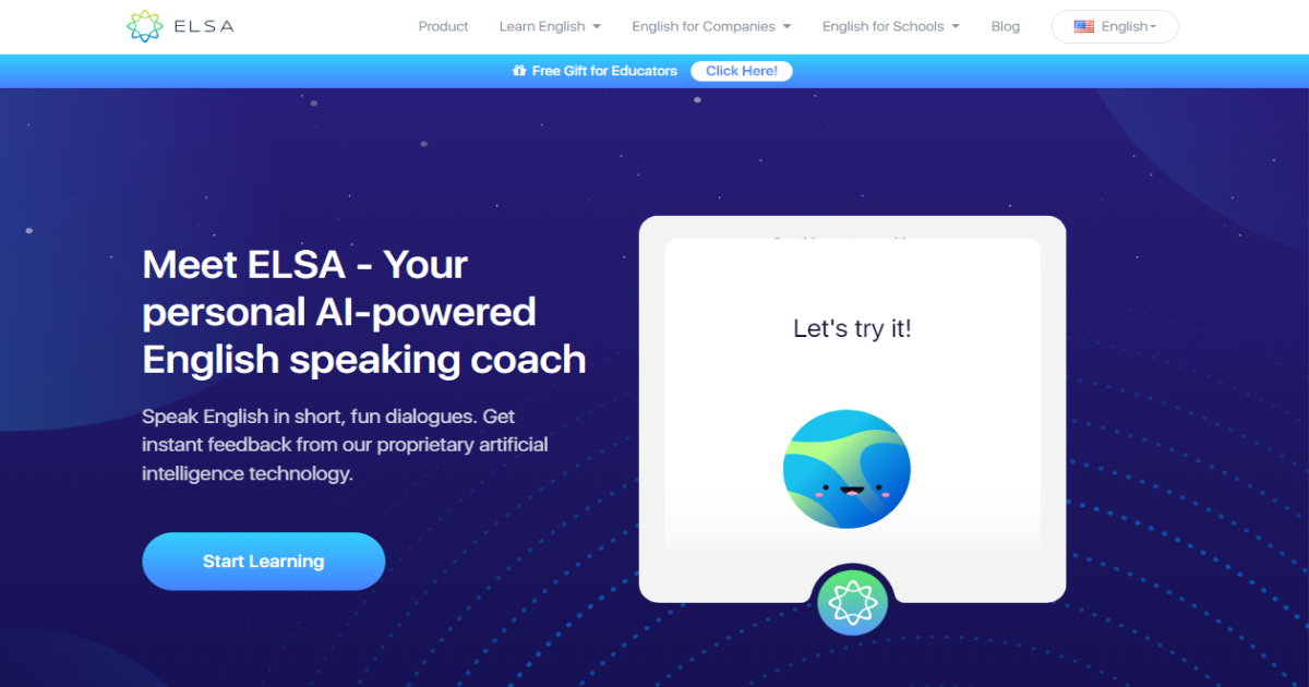 ELSA landing page