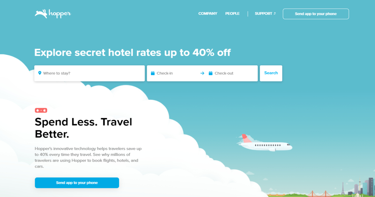 Hopper landing page