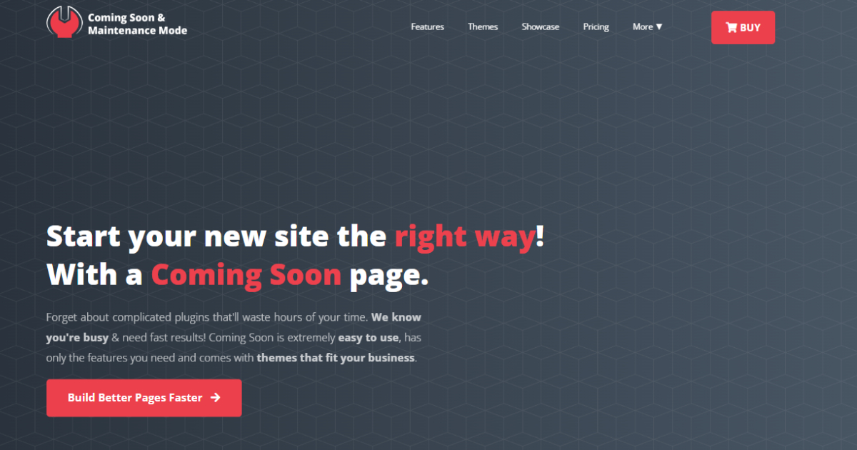 Coming Soon & Maintenance Mode landing page