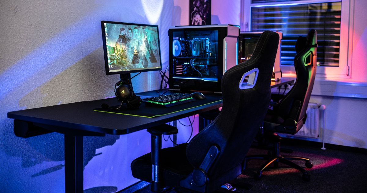 Gaming chairs in a room