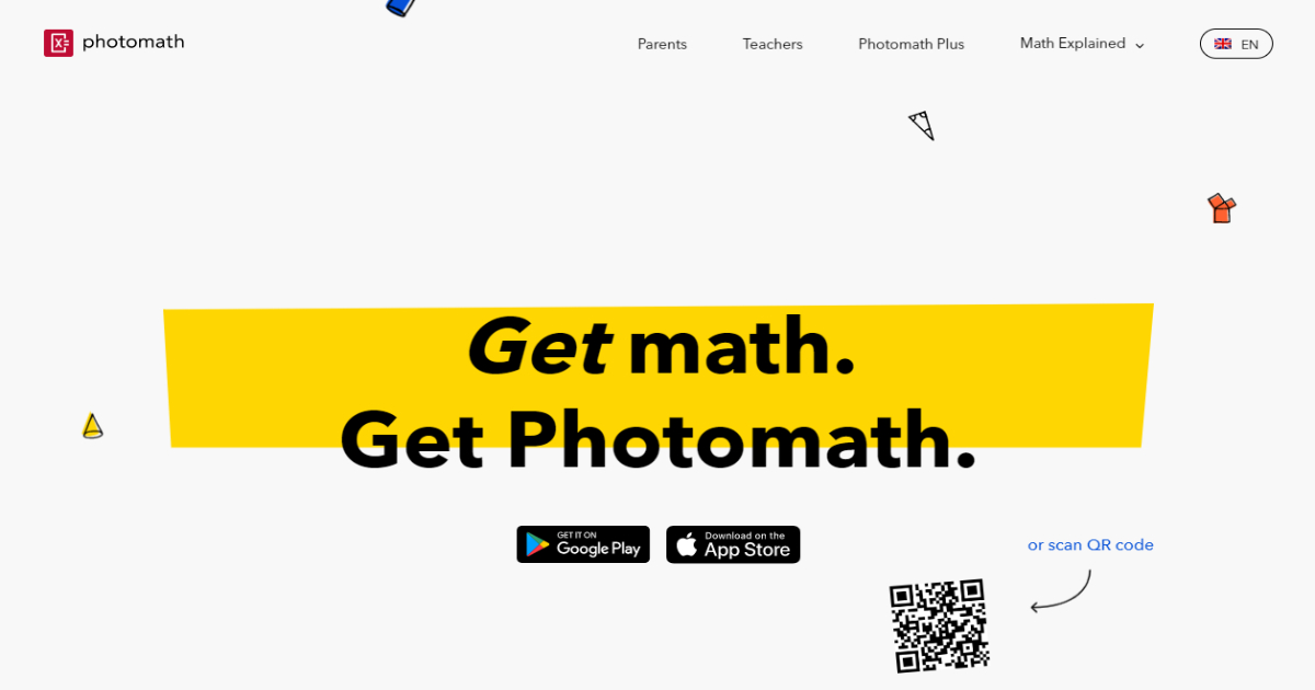 Photomath landing page