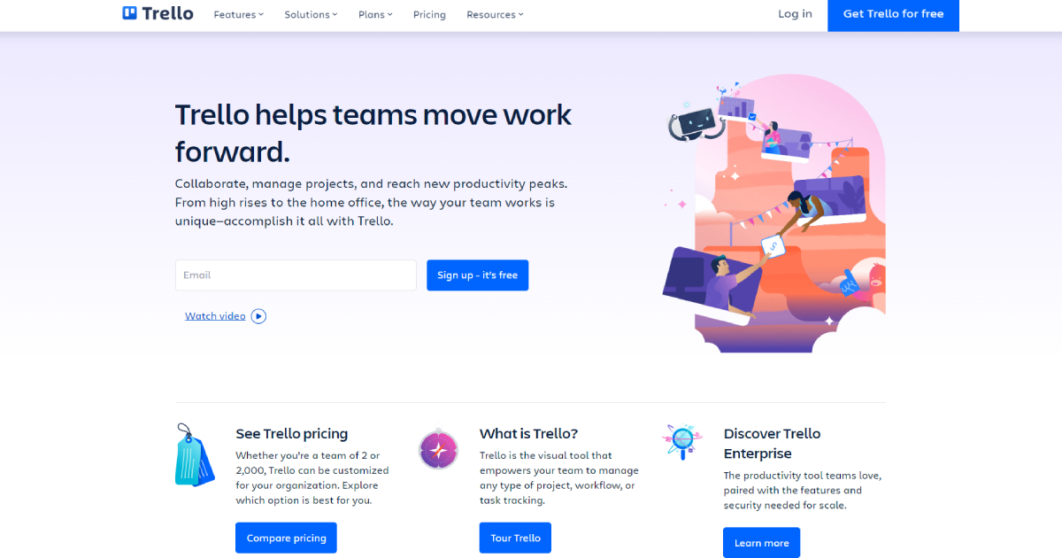 Trello landing page