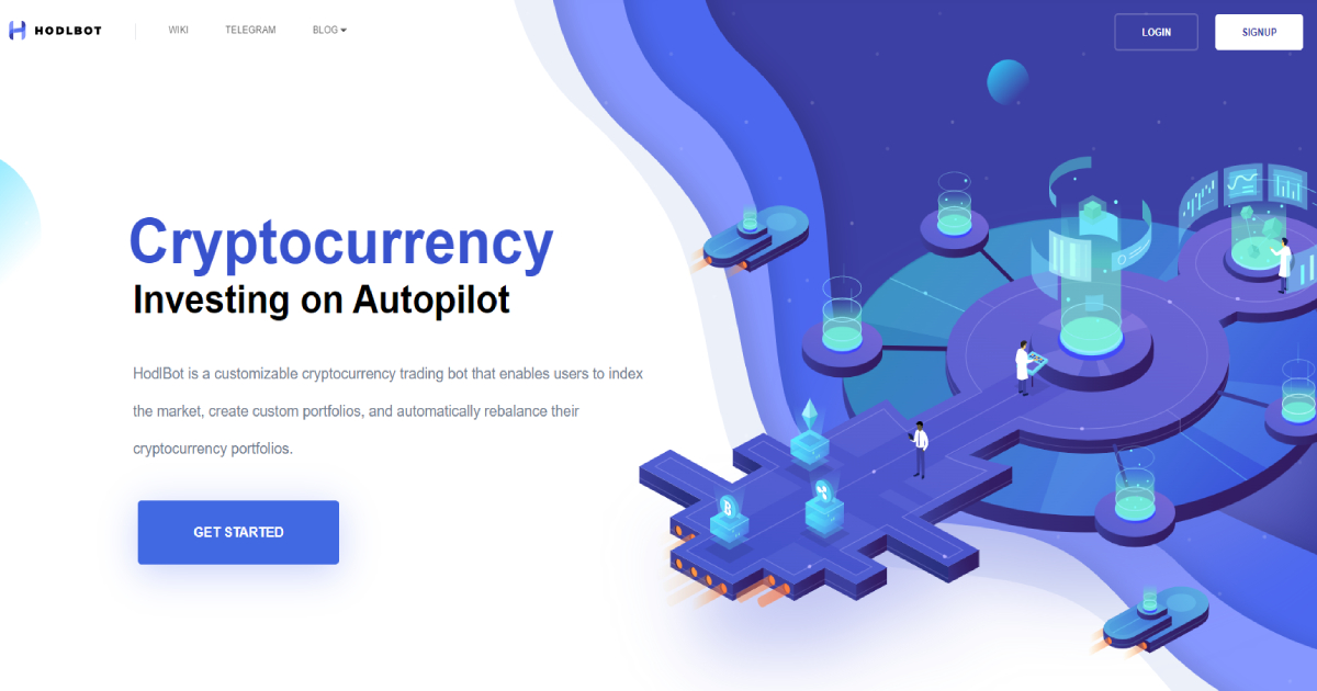 HodlBot landing page