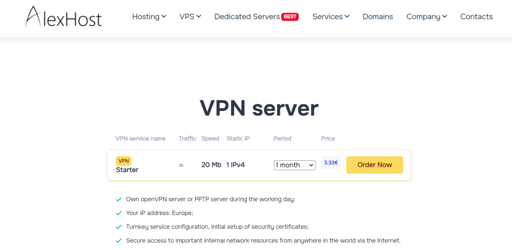 AlexHost VPN