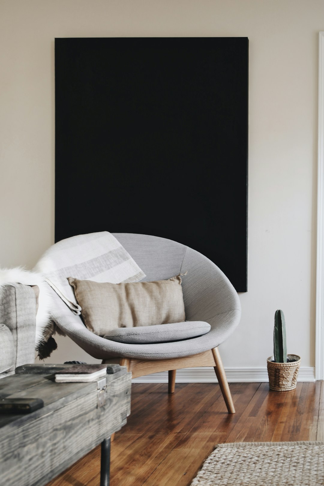 round grey moon chair with brown pillow on top wsl terminal home directory settings