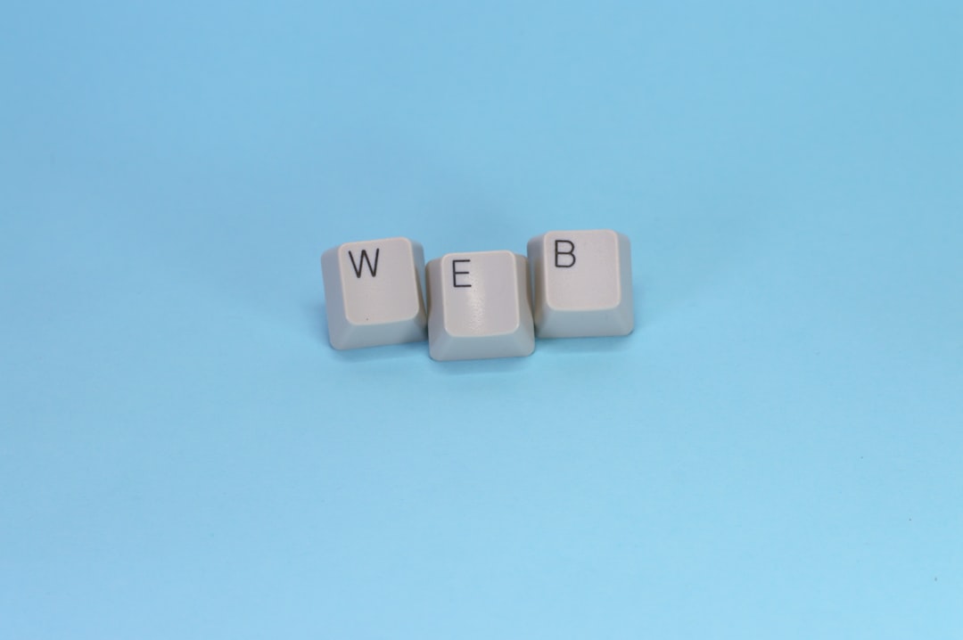 Keyboard keys spell out the word “web.” wordpress error screen, database connection, website down